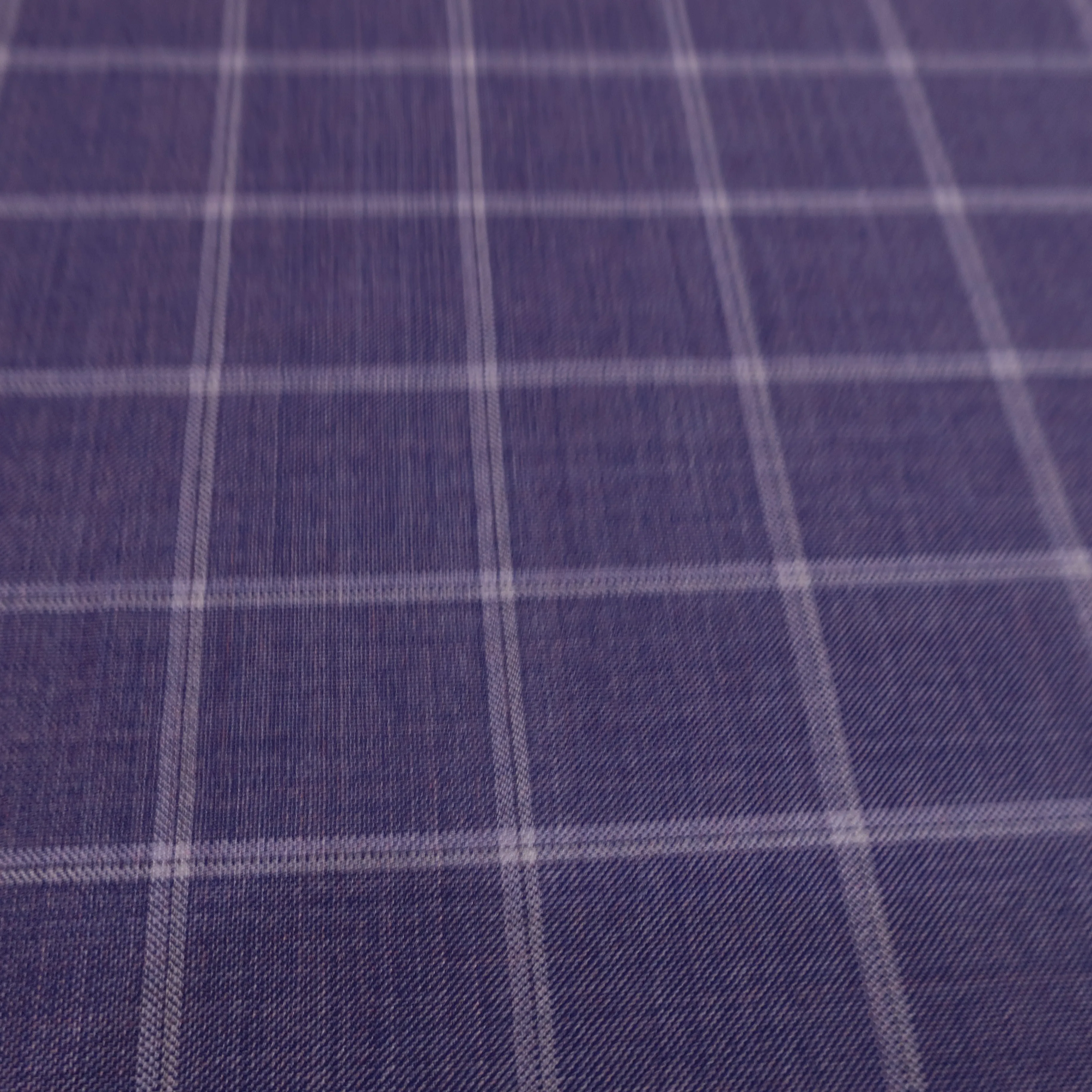 3 YDS Ship Cove Blue with Light Blue Windowpane Superfine Wool Loro Piana Fabric