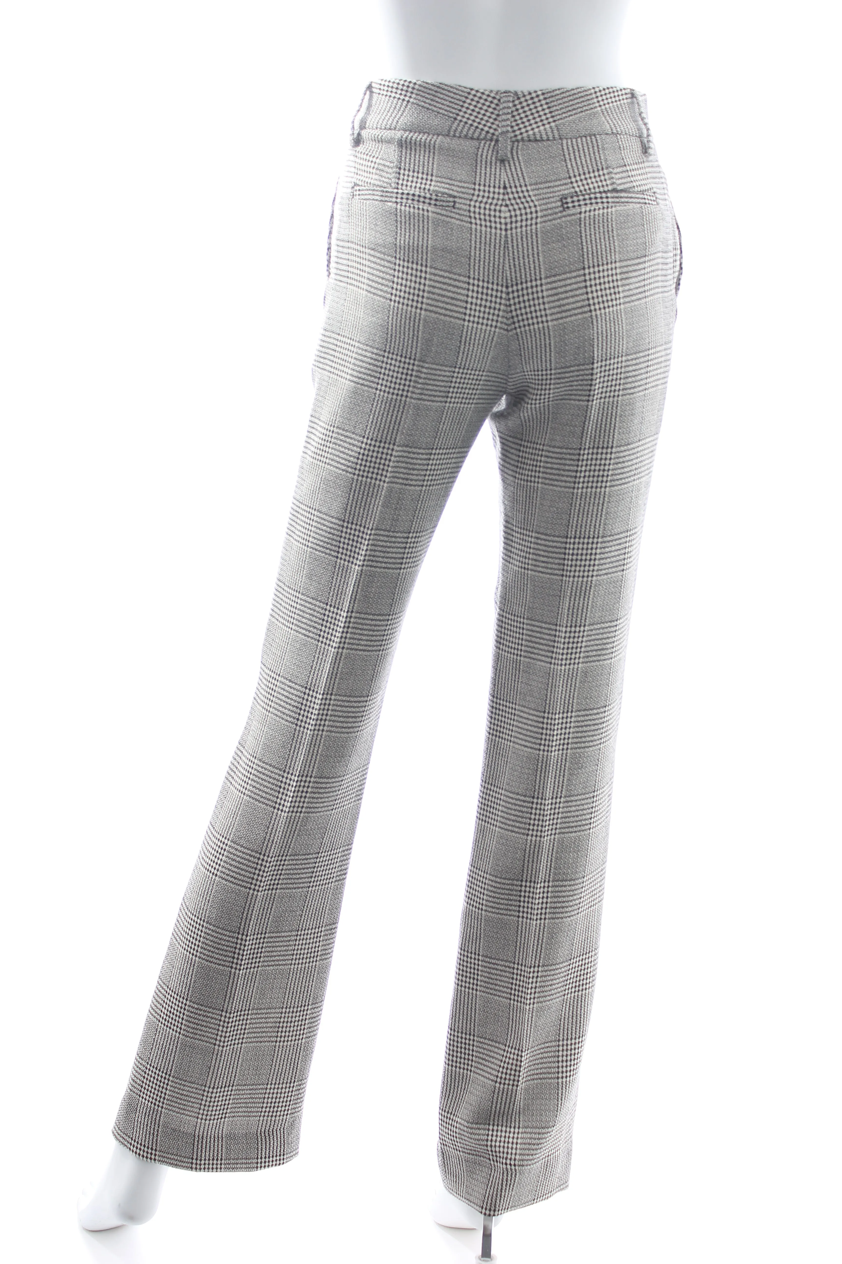 Alessandra Rich Prince of Wales Checked Wool Trousers