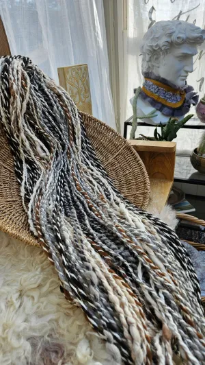 ANCIENT PHILOSOPHY - Handspun Bulky Wool Textured Art Yarn - 160 Yards 15.1 oz WAFA