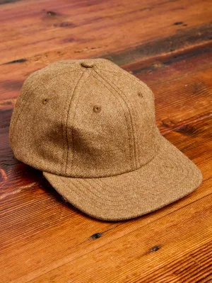 Baseball Hat in Dark Tan Wool