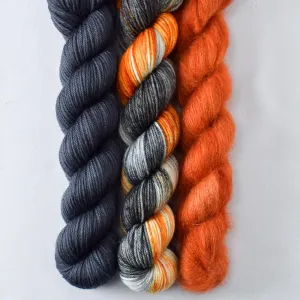 Biker Chick, Carnelian, Pewter - Pillowy Cowl Set - Babette