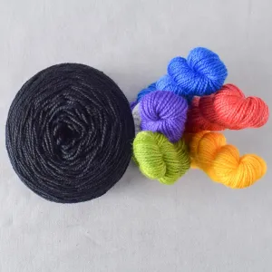 Blackbird with Squash Blossom, Coral, Zing, Gentian, and Curiouser and Curiouser - Leftie Set