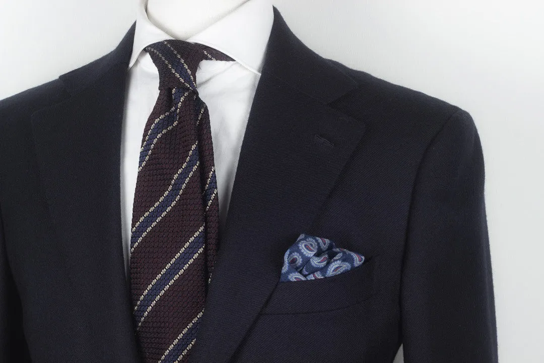 Blue Mélange Wool Paisley