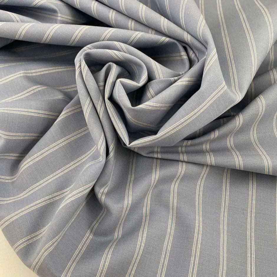 Blue Pinstripe Wool