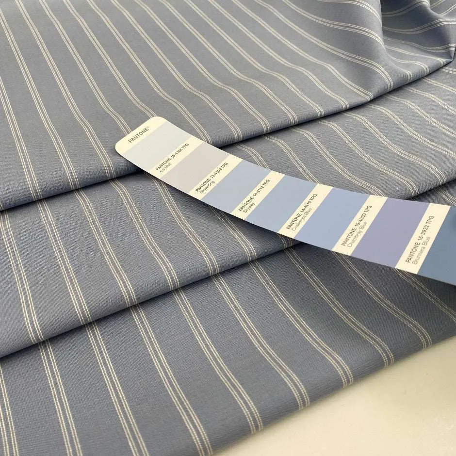 Blue Pinstripe Wool