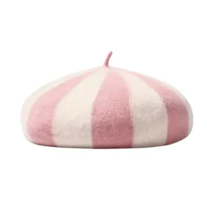 Candy Striped Beret