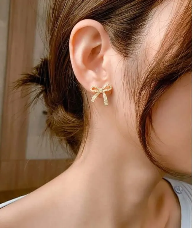 DAINTY BOW Earrings by Vivian-Lu