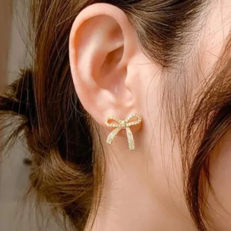 DAINTY BOW Earrings by Vivian-Lu