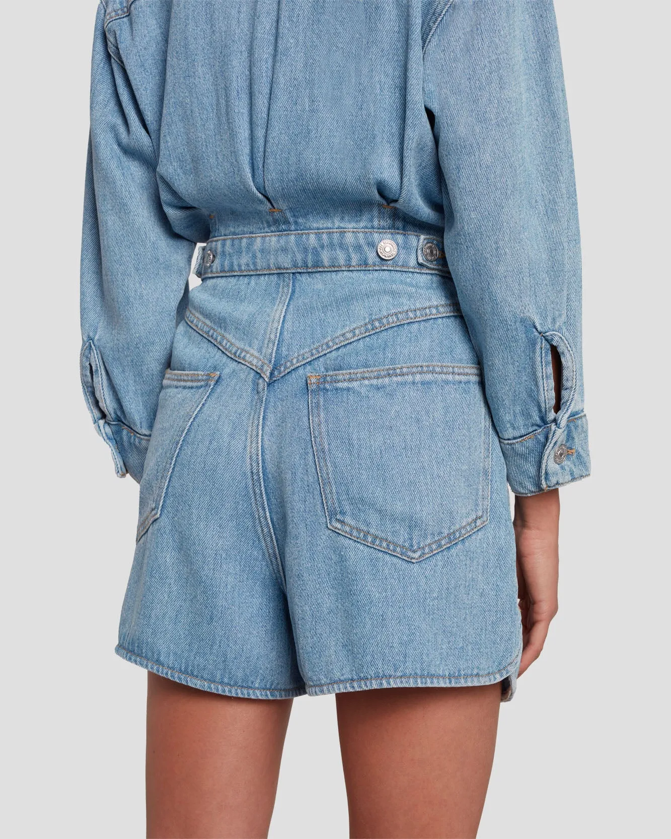 Denim Lustre Shortall in Volcan Blue