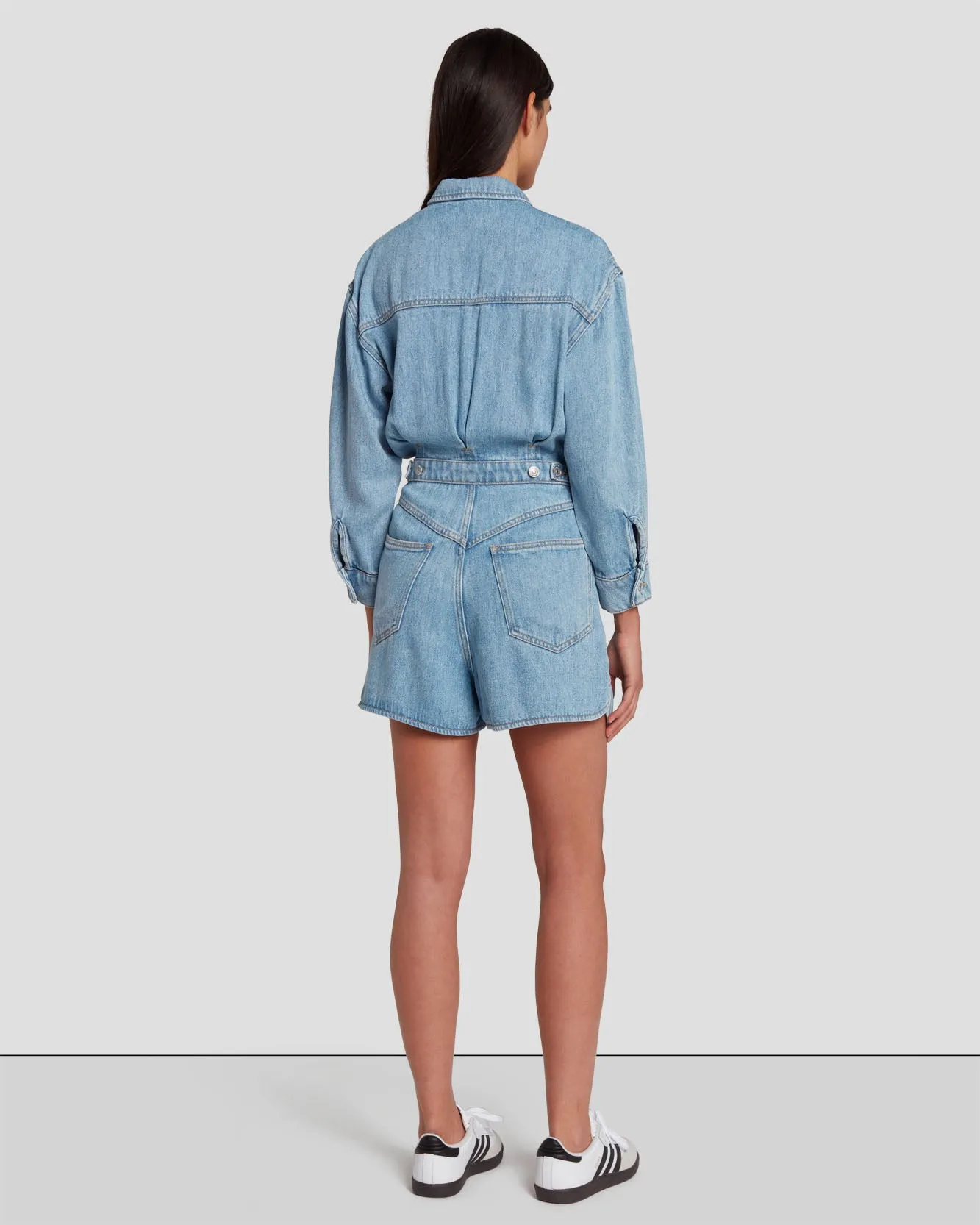 Denim Lustre Shortall in Volcan Blue