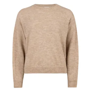 Holebrook Elizabeth Alpaca Ladies Crew Neck Jumper - Khaki