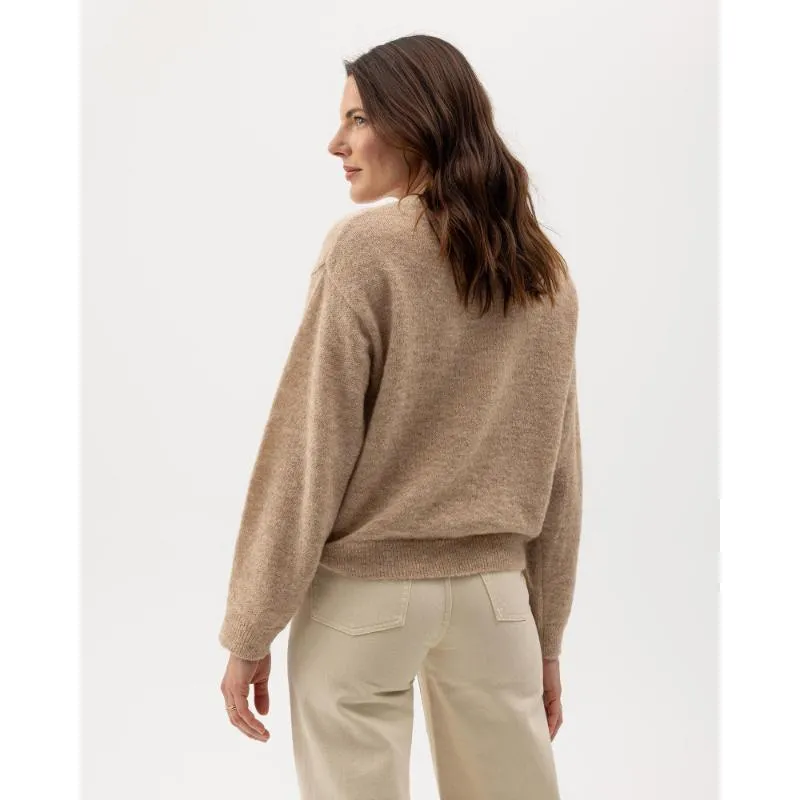Holebrook Elizabeth Alpaca Ladies Crew Neck Jumper - Khaki