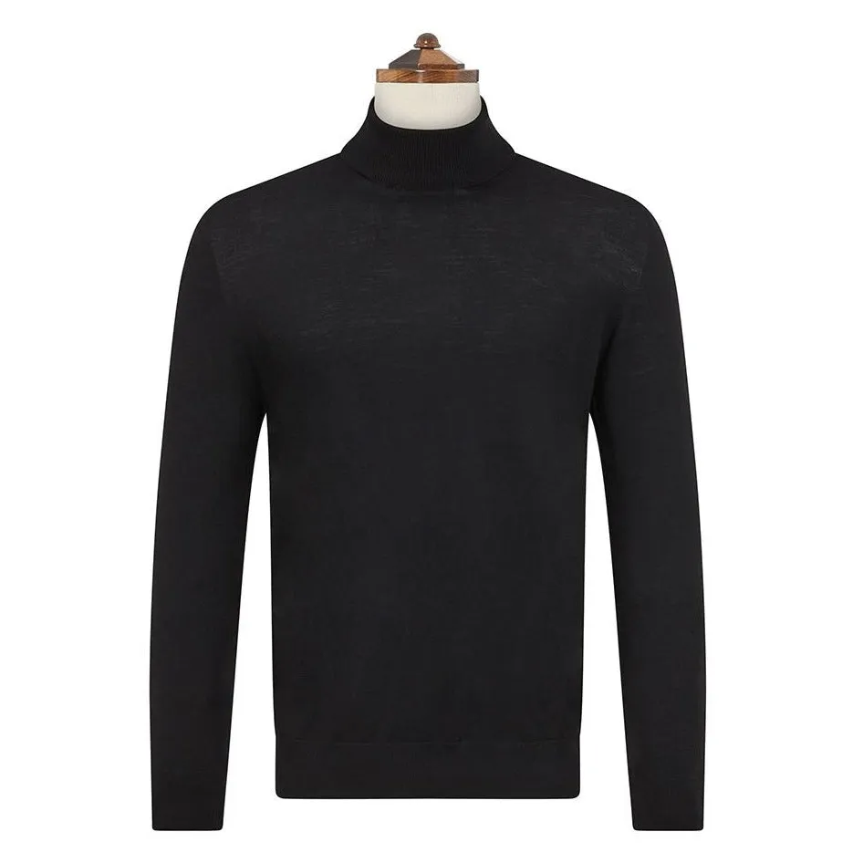 Keiran Black Roll Neck Jumper
