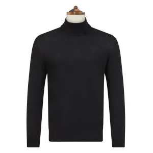 Keiran Black Roll Neck Jumper