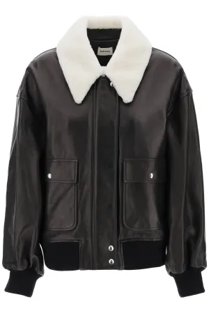 KHAITE leather shellar jacket