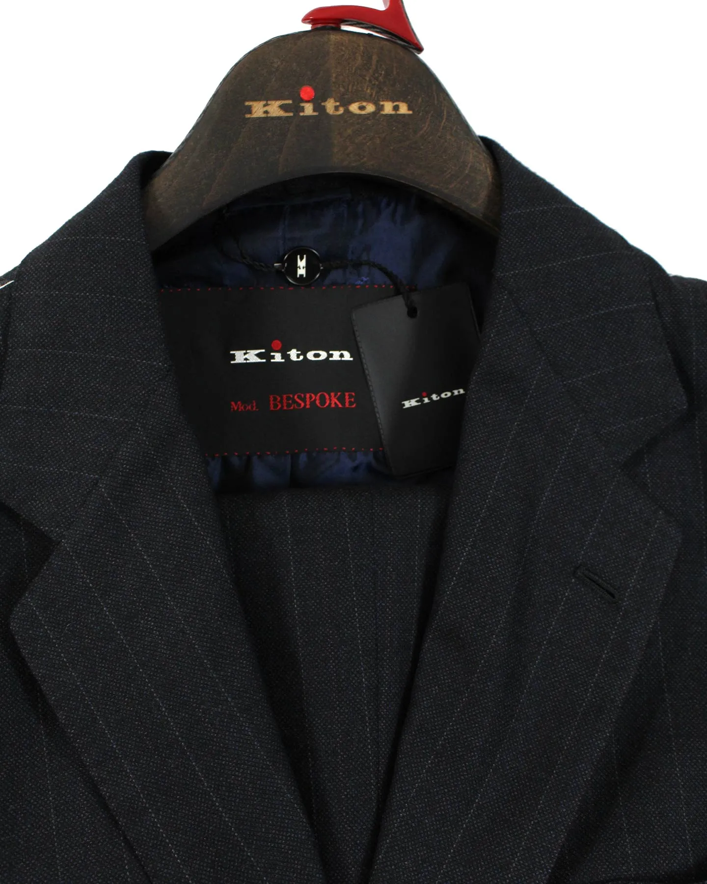 Kiton Suit Gray Stripes 3 Piece 14 Micron Wool Men Suit EU 56 / US 44 L
