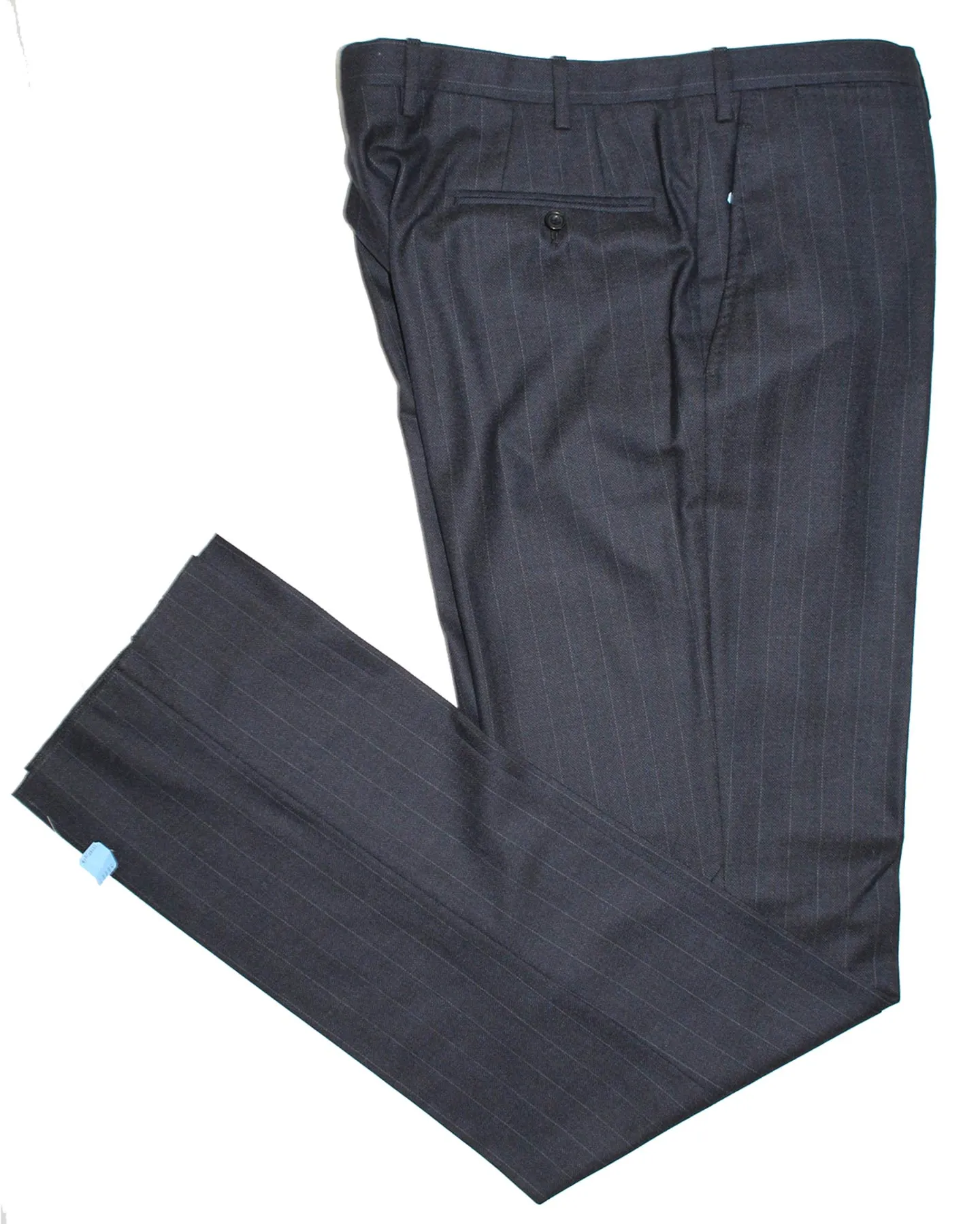 Kiton Suit Gray Stripes 3 Piece 14 Micron Wool Men Suit EU 56 / US 44 L