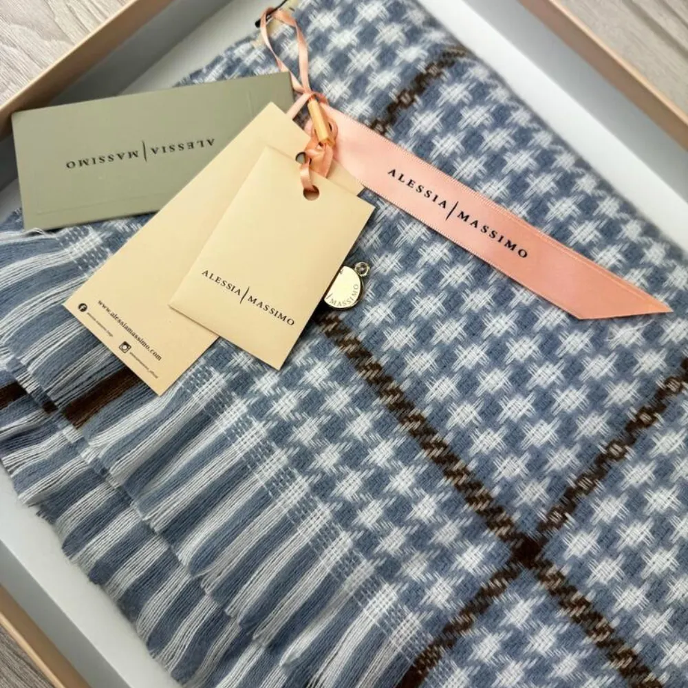 Ladies Checked Cosy Scarf By Alex Max