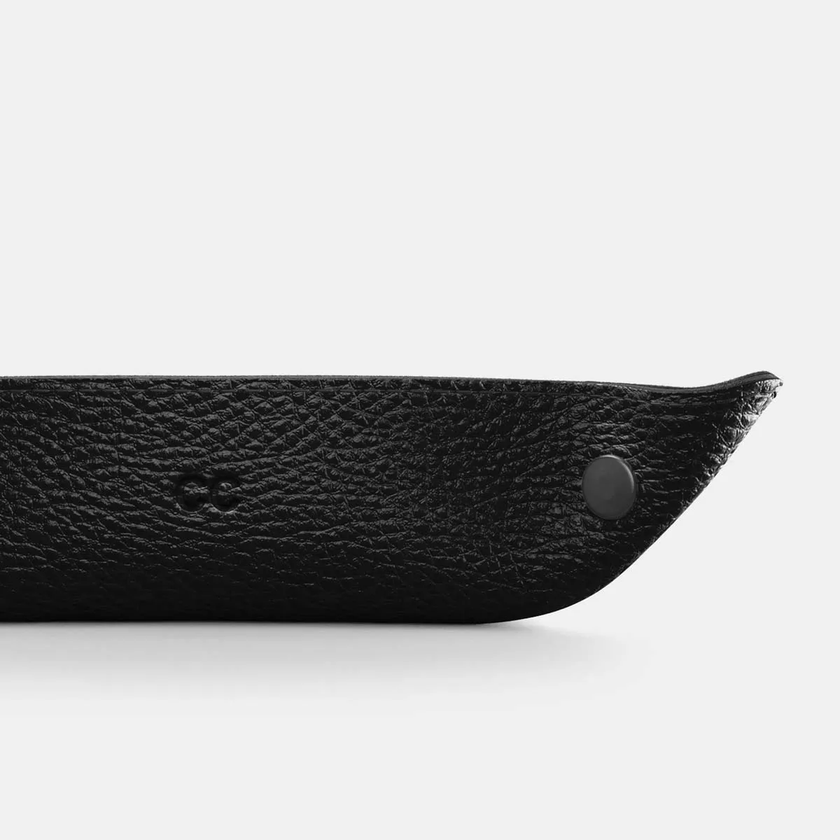 Leather Catch-all Tray - Black and Black