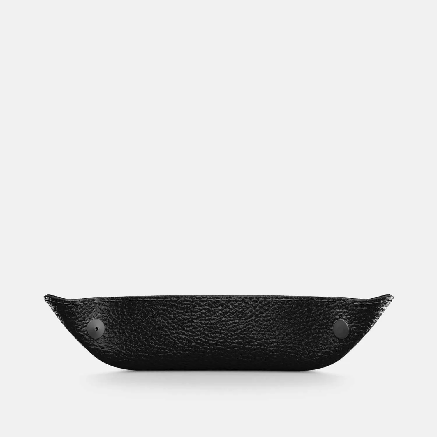Leather Catch-all Tray - Black and Black