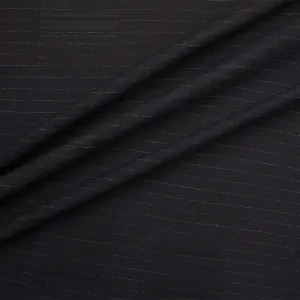 Midnight Blue/Black Pinstripe Pure Wool