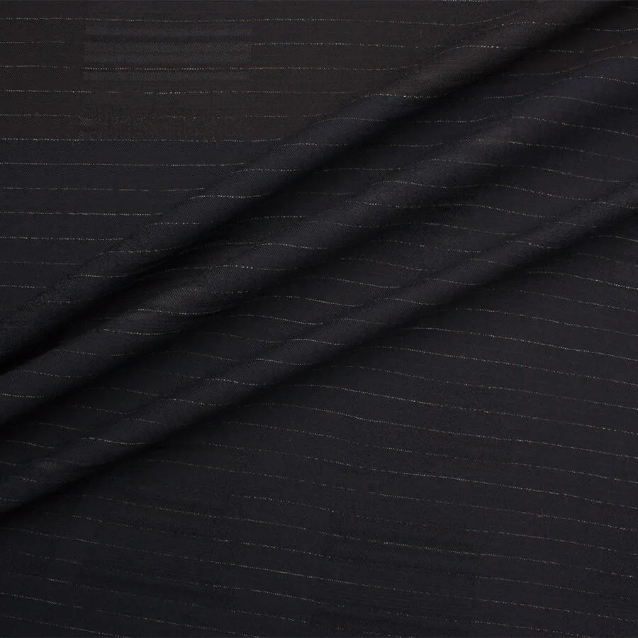 Midnight Blue/Black Pinstripe Pure Wool