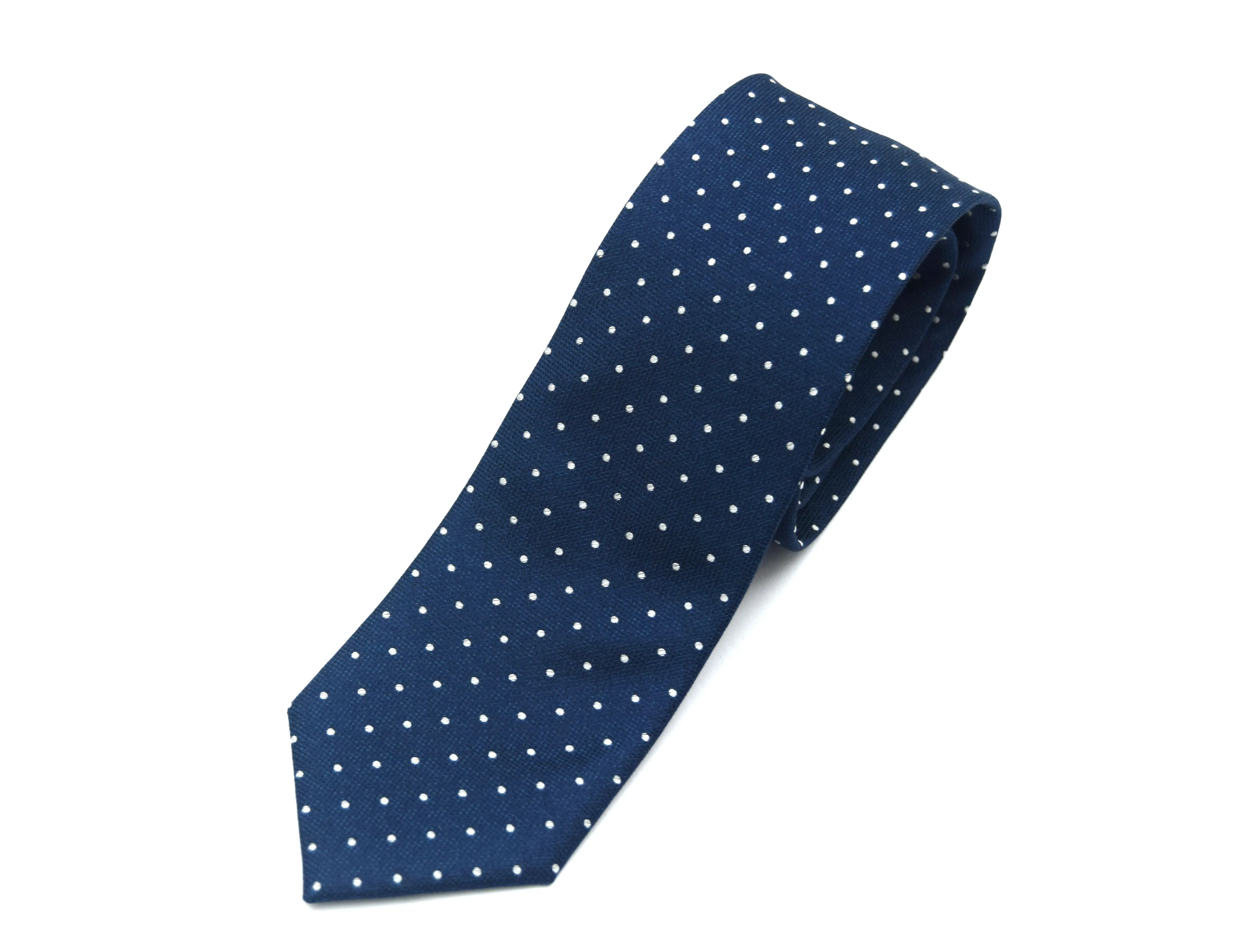 Navy Polka Dot Tie Set