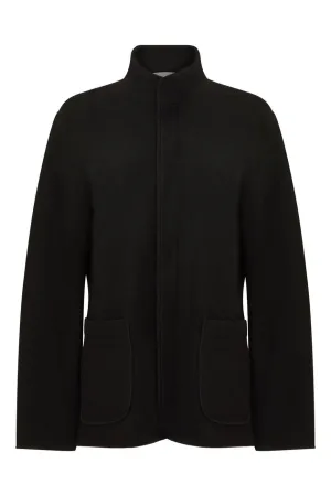 OXFORD Black Mens Boiled Wool Casual Jacket