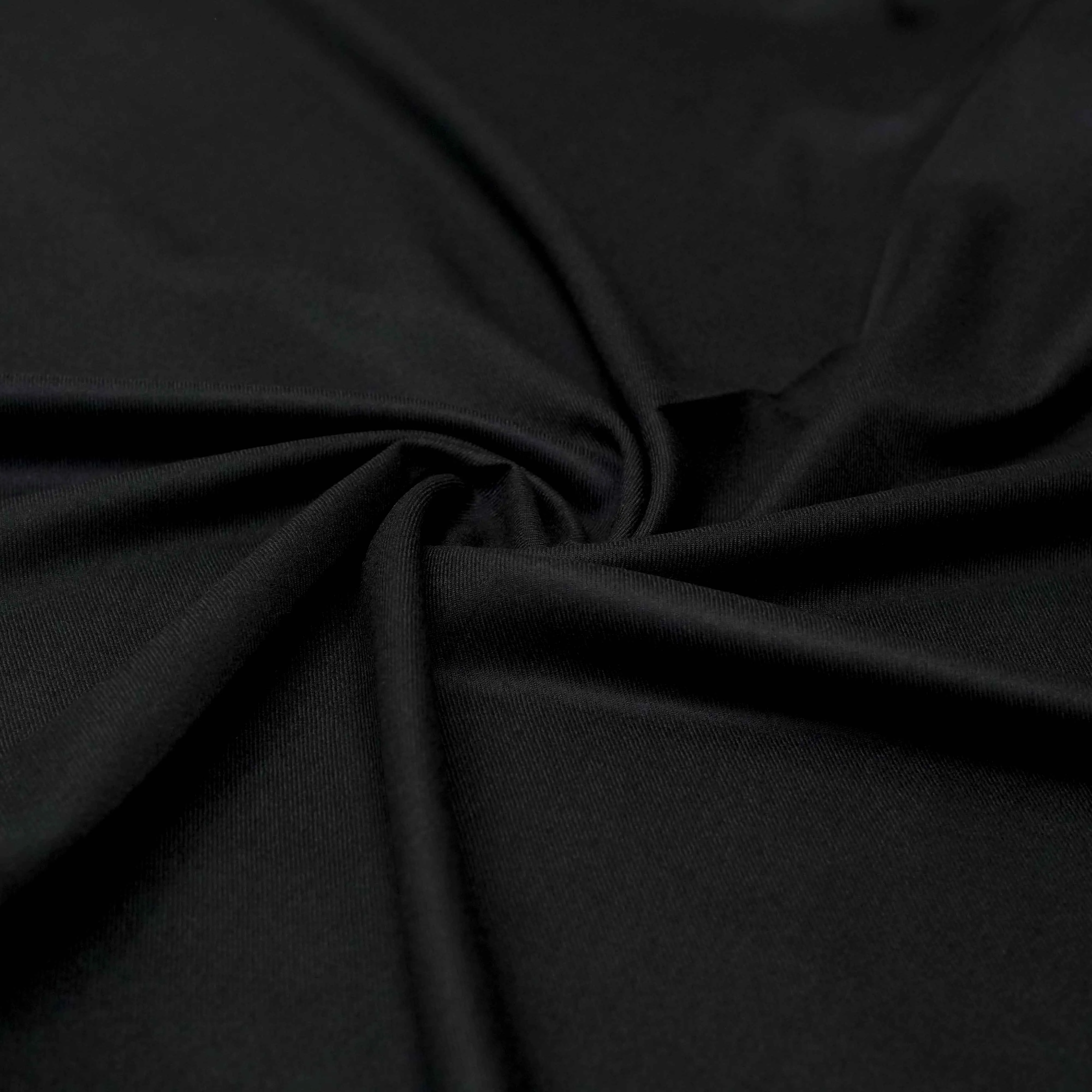 Plain Twill-Black, Wool Rich, Worsted Tweed Blazer Fabric