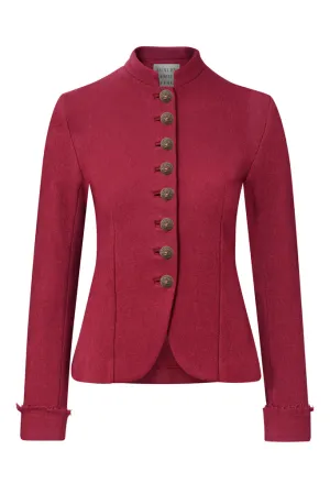REGIMENTAL Cherry Red Boiled Wool Tailored Uniform Jacket