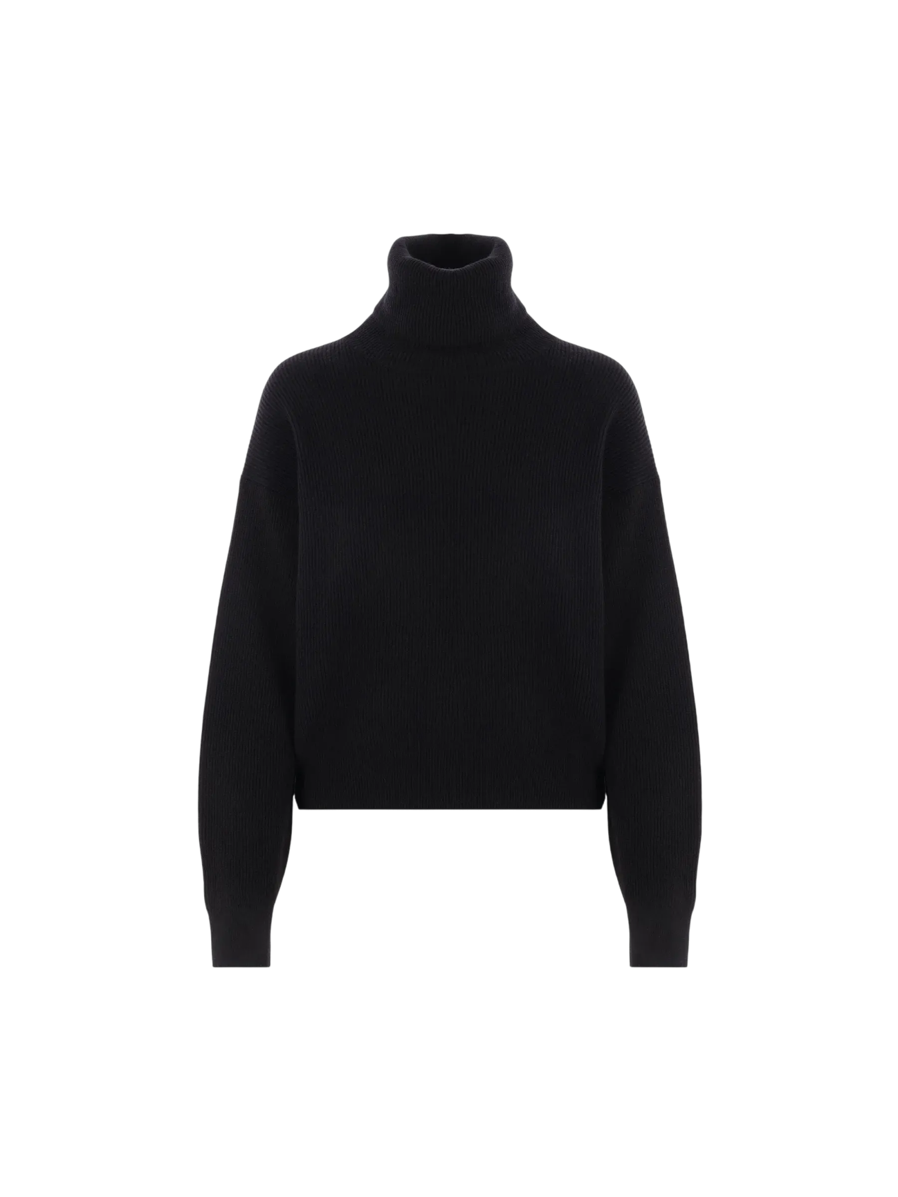 Ribbed Cashmere Silk Turtleneck Sweater