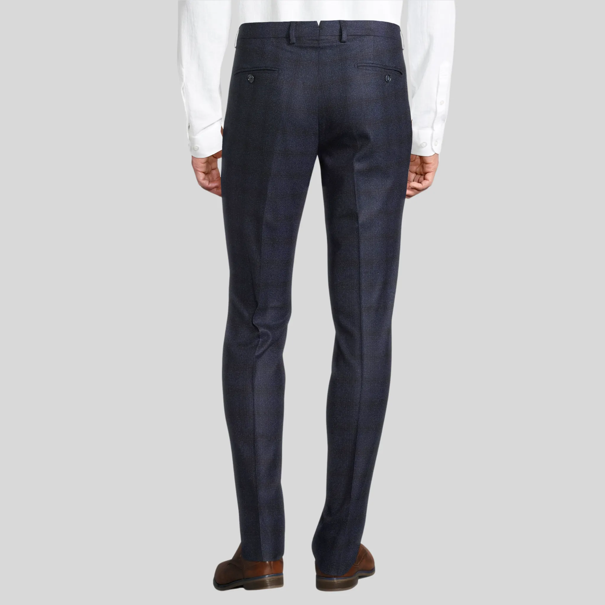 Shadow Checks Pants - Navy