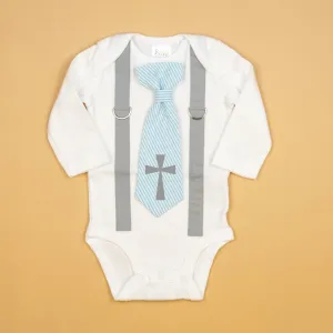 Signature Baptism | Tie & Suspender Bodysuit