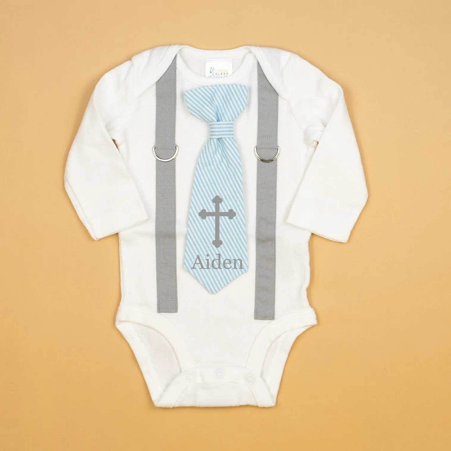 Signature Baptism | Tie & Suspender Bodysuit
