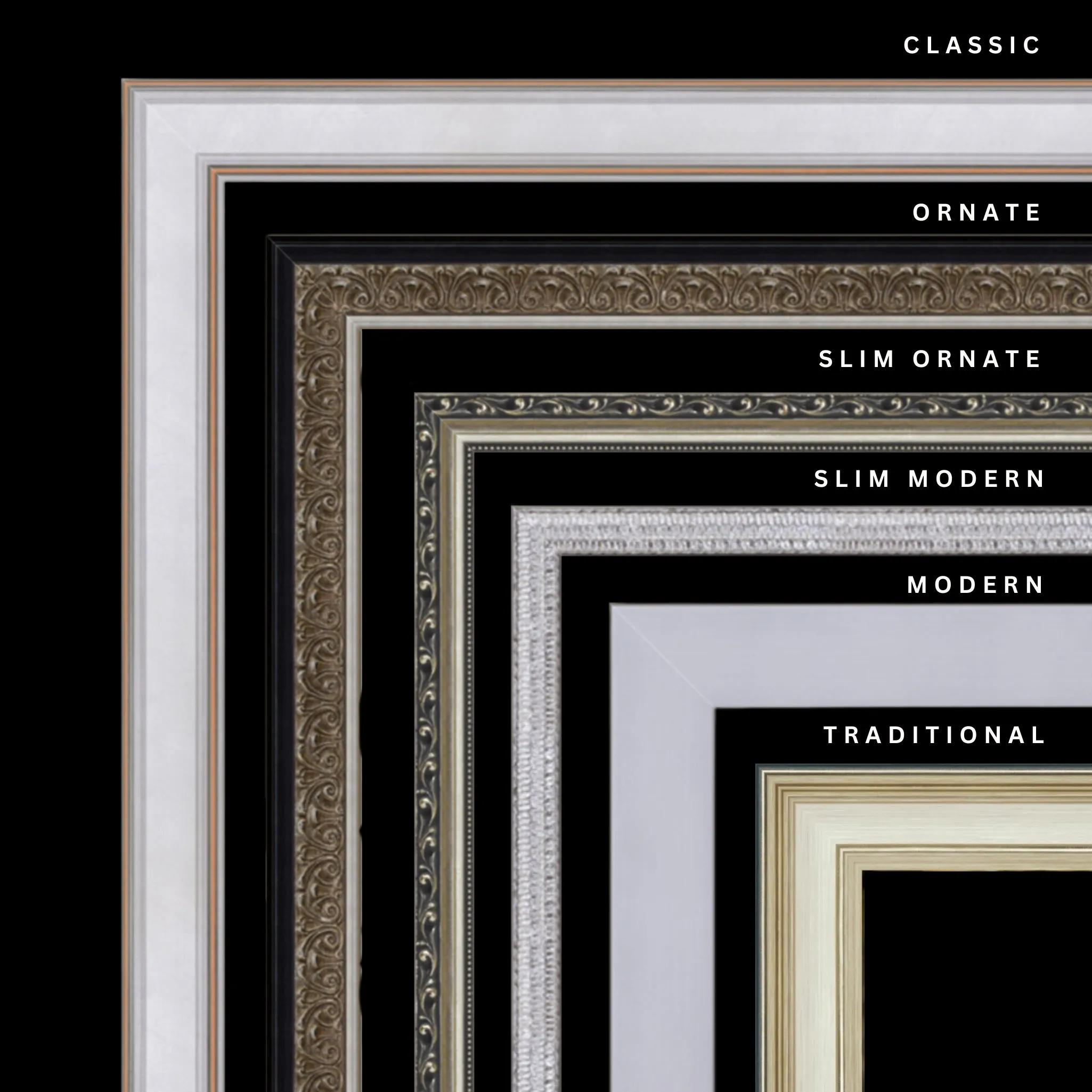 Silver 43x37 Picture Frame Ornate Traditional Classic Antique