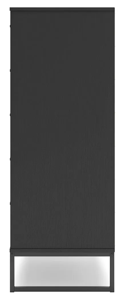 Socalle Queen Platform Bed with Dresser and Chest in Black