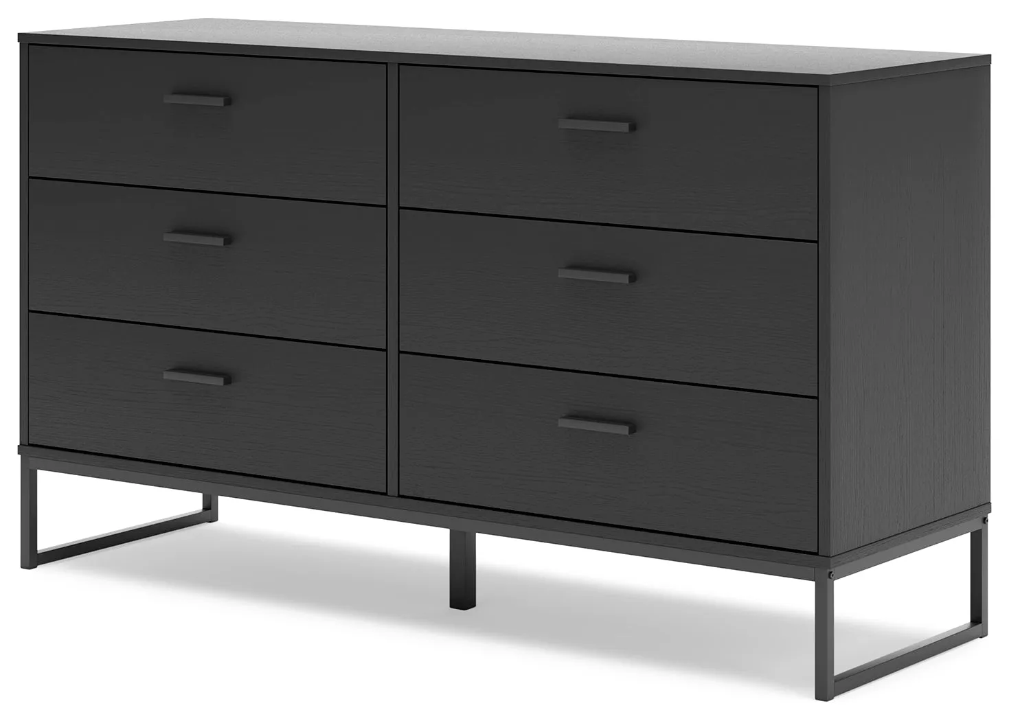 Socalle Queen Platform Bed with Dresser and Chest in Black