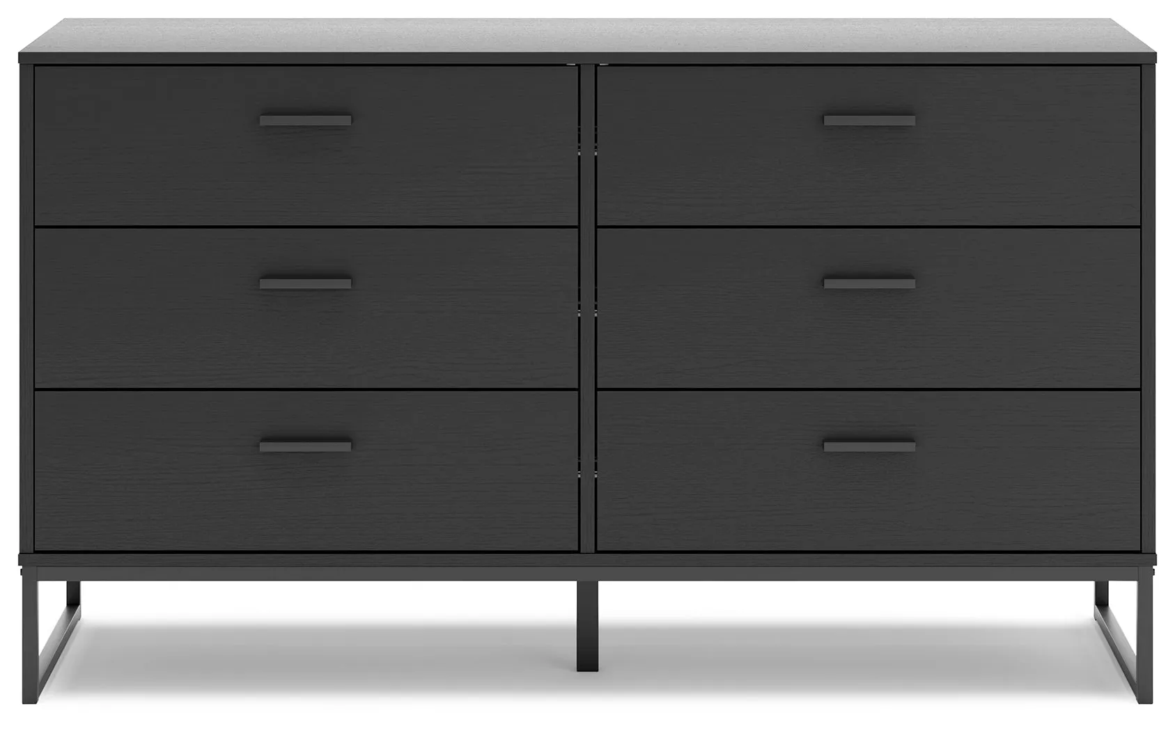 Socalle Queen Platform Bed with Dresser and Chest in Black