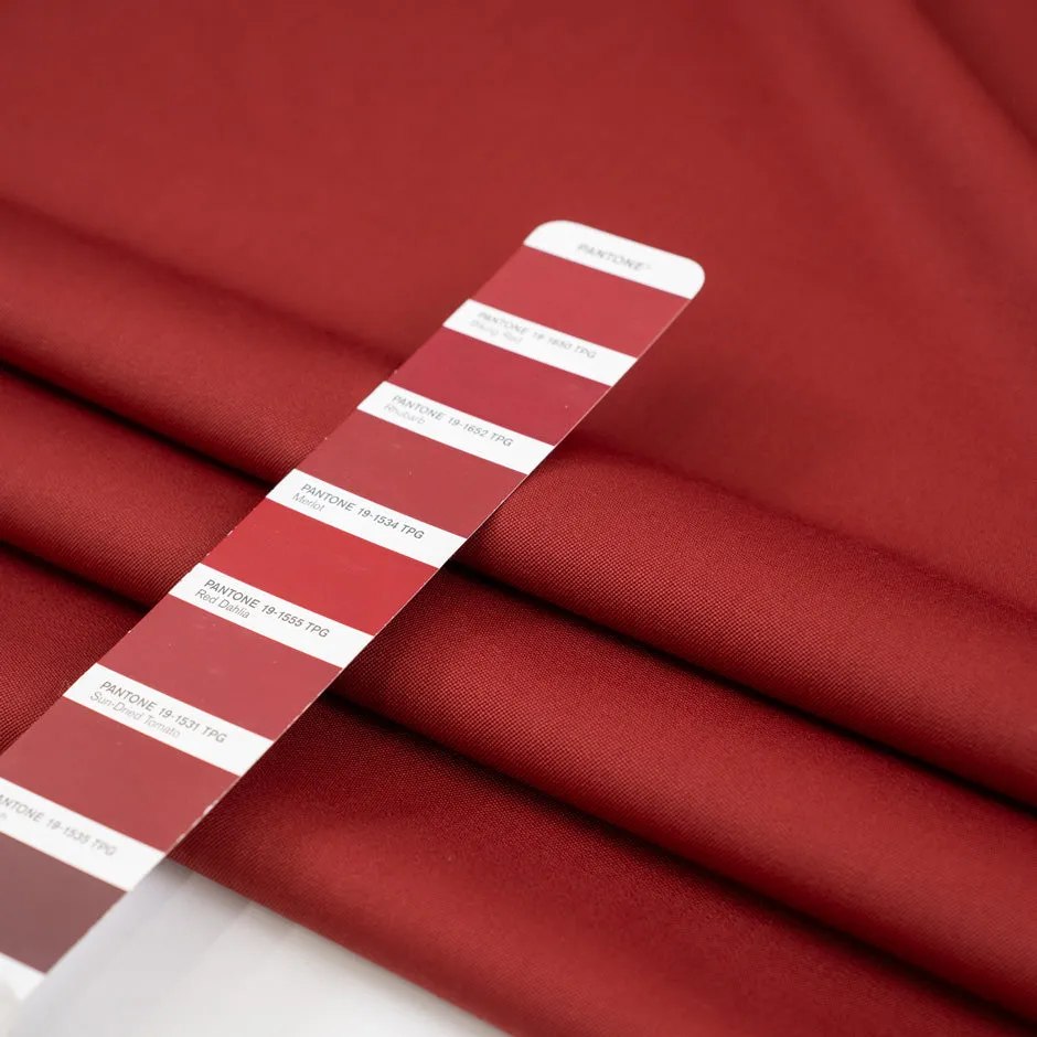 Soft Red Wool Gabardine