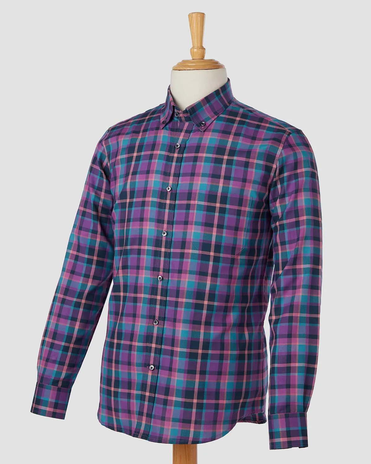 Somelos Pink Plum Checked Shirt