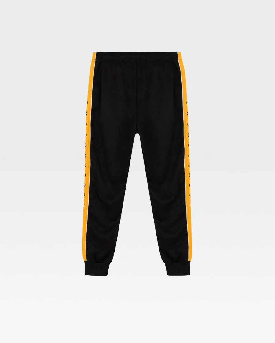 Striped Sleeve Track Suit in Black & Yellow