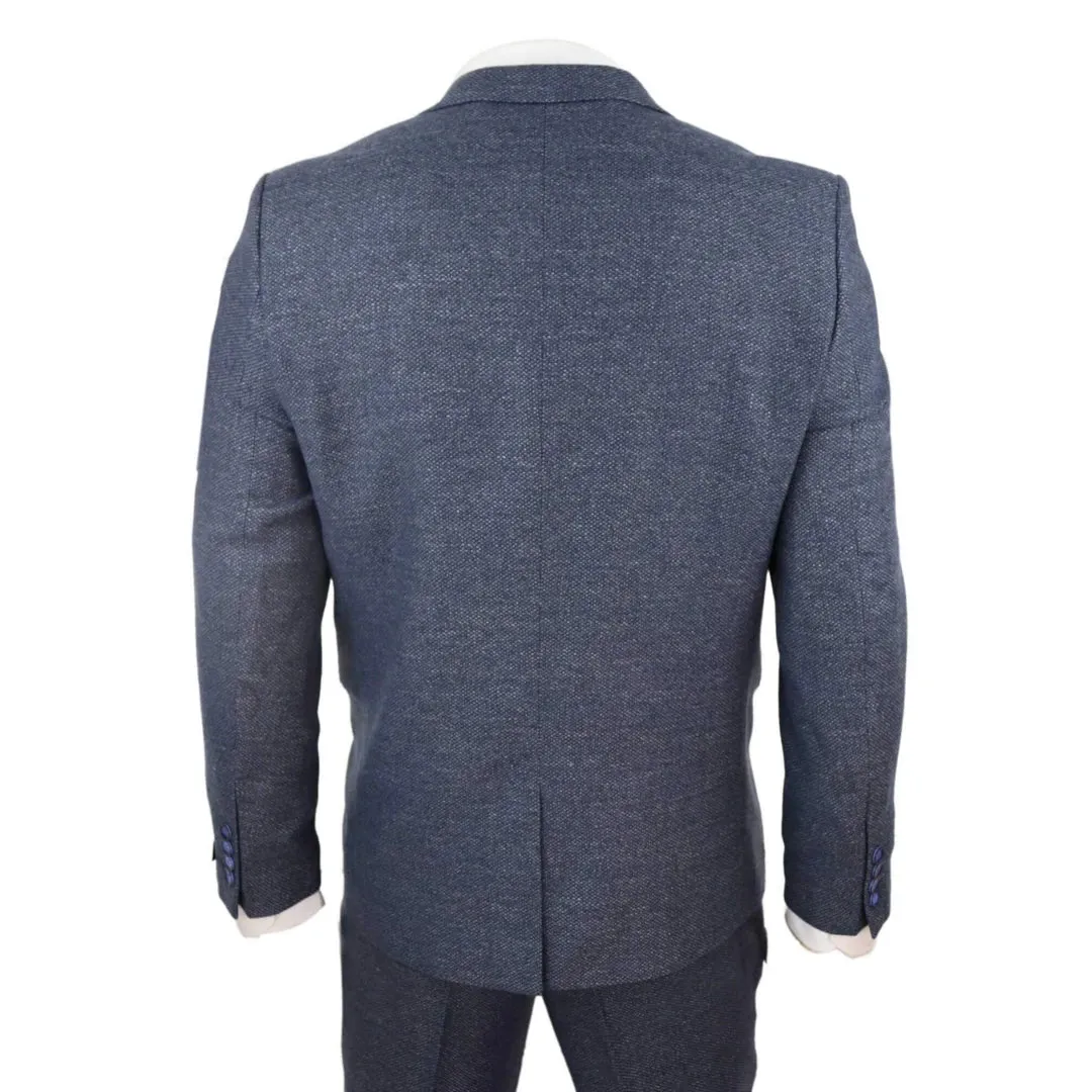STZ30 - Men's Wool 3 Piece Suit Double Breasted Waistcoat Tweed 1920s