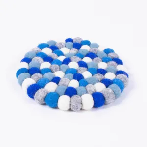 Super Absorbent Durable Trivet, Scratch Free, Self Drying, Multi Color, Handmade, Dense Absorbent Natural Wool Decoration.
