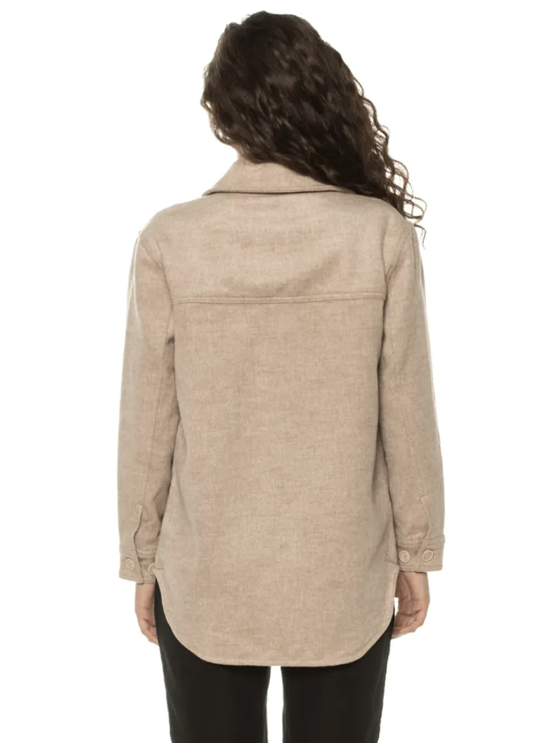 TEAMLTD Ladies Oversized Wool Jacket- Dusty Pink