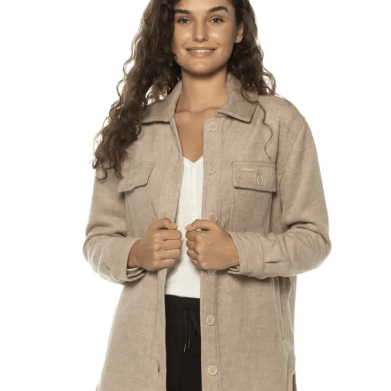 TEAMLTD Ladies Oversized Wool Jacket- Dusty Pink