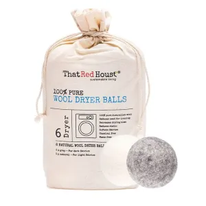 That Red House 6 100% Pure Wool Dryer Balls