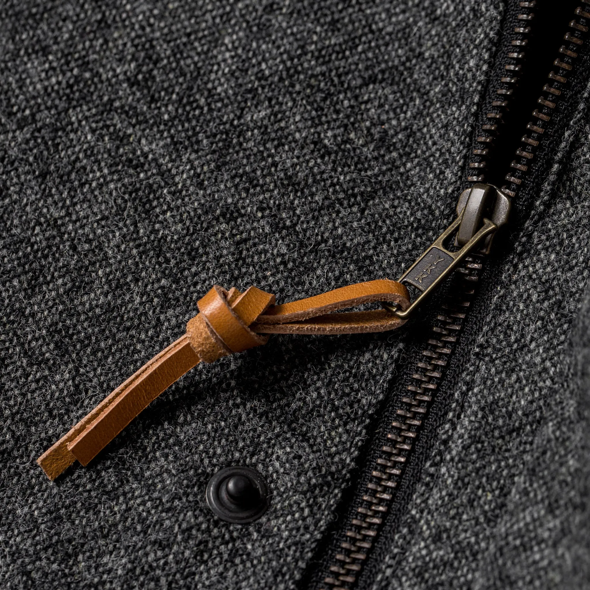 The Rover Jacket in Charcoal Birdseye Waxed Wool