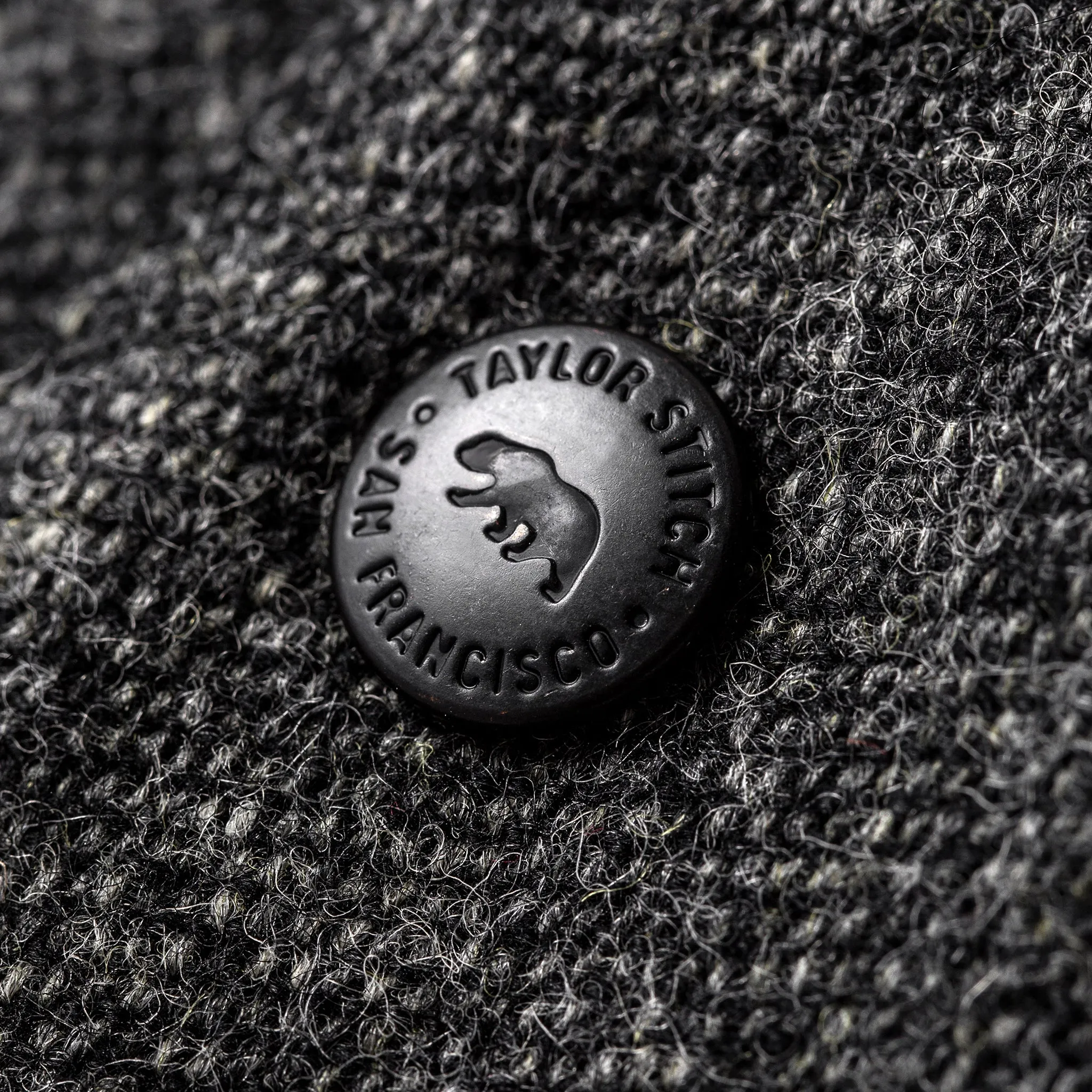 The Rover Jacket in Charcoal Birdseye Waxed Wool
