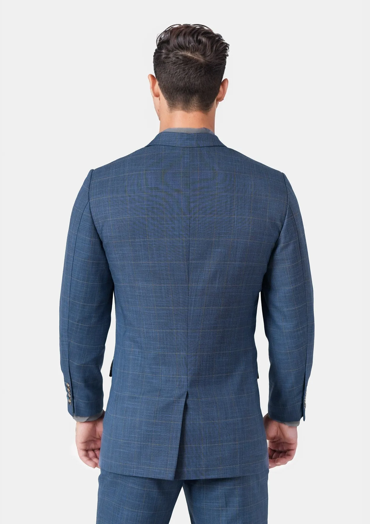 Thompson Sky Blue Windowpane Suit
