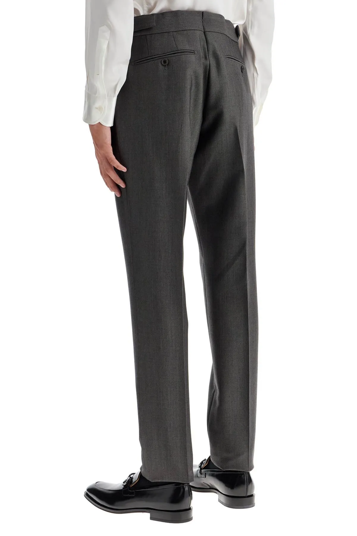 TOM FORD atticus wool and mohair mikado trousers